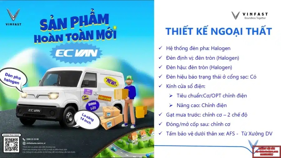Giá Xe Vinfast EC Van 2025 - Xe Van Điện Chở Hàng Cỡ Nhỏ: Cập Nhật Bảng Giá Xe, Chương Trình Khuyến Mãi, Thông Số Kỹ Thuật & Các Thông Tin Chính Hãng Mới Nhất - 55 - VinFast Sài Gòn